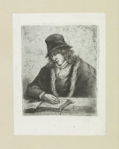 Mężczyzna z Lezende stawia motykę The Compleat Work of Akwaforty Johna Chalon / Oeuvre Complette des Eaux Fortes par Jean Chalon (tytuł serii) autorstwa Jan Chalon
