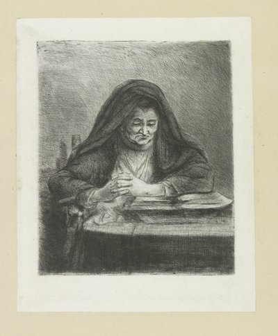 Lezende vrouw The Compleat Work of Akwaforty Johna Chalon / Oeuvre Complette des Eaux Fortes par Jean Chalon (tytuł serii) autorstwa Jan Chalon