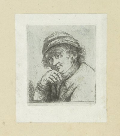 Mężczyzna kładzie rękę na zijn kin The Compleat Work of Akwaforty Johna Chalon / Oeuvre Complette des Eaux Fortes par Jean Chalon (tytuł serii) autorstwa Jan Chalon