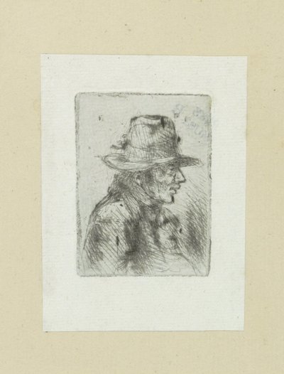 Człowiek stawia hoge hoed, naar rechts The Compleat Work of Akwaforty Johna Chalon / Oeuvre Complette des Eaux Fortes par Jean Chalon (tytuł serii) autorstwa Jan Chalon