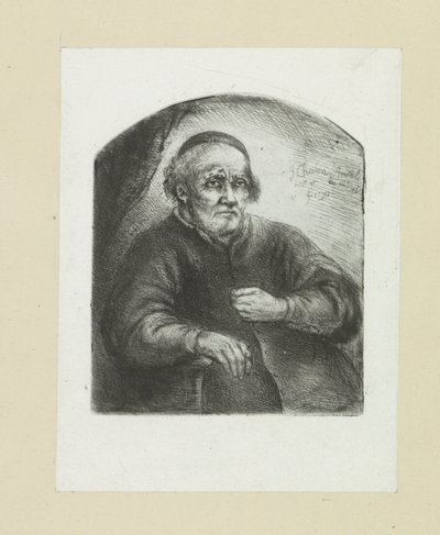 Oude człowiek w een leunstoel The Compleat Work of Akwaforty Johna Chalon / Oeuvre Complette des Eaux Fortes par Jean Chalon (tytuł serii) autorstwa Jan Chalon