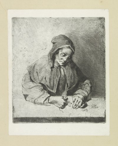 Vrouw die geld tell The Compleat Work of Akwaforty Johna Chalon / Oeuvre Complette des Eaux Fortes par Jean Chalon (tytuł serii) autorstwa Jan Chalon
