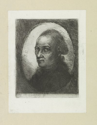 Zelfportret van Jan Chalon The Compleat Work of Akwaforty Johna Chalon / Oeuvre Complette des Eaux Fortes par Jean Chalon (tytuł serii) autorstwa Jan Chalon