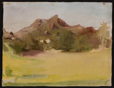 Landschaft mit Bergen. Aus der Reise nach Indien autorstwa Jan Ciągliński