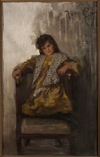 Portret dziewczynki, córki pp. Sachar autorstwa Jan Ciągliński