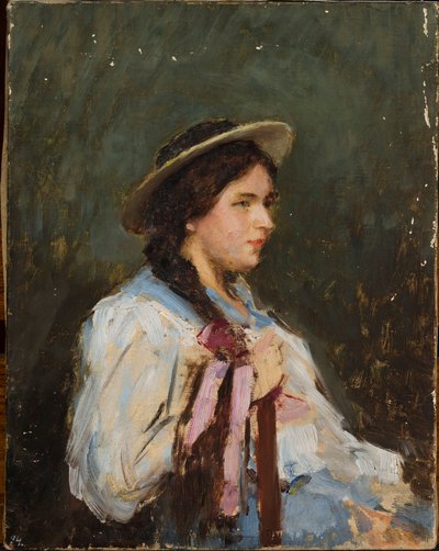 Portret kobiety autorstwa Jan Ciągliński