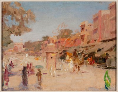 Ulica w Jaipur. Z podróży do Indii autorstwa Jan Ciągliński