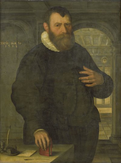 Portret Bartholomeusa van der Wiere (1534-1603) autorstwa Jan Claesz. (attributed to)