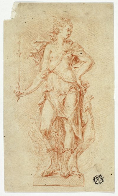 Posąg Juno z Berłem i Pawem autorstwa Jan Claudius de Cock