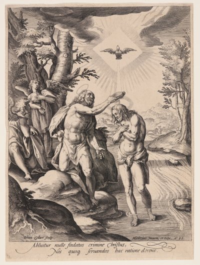 Chrzest Chrystusa autorstwa Jan Collaert II