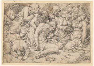 Opłakiwanie Chrystusa De Bewening autorstwa Jan Cornelisz Vermeyen