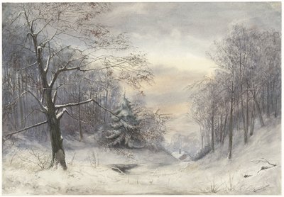 zimowy krajobraz autorstwa Jan Daniël Cornelis Carel Willem baron de Constant Rebecque