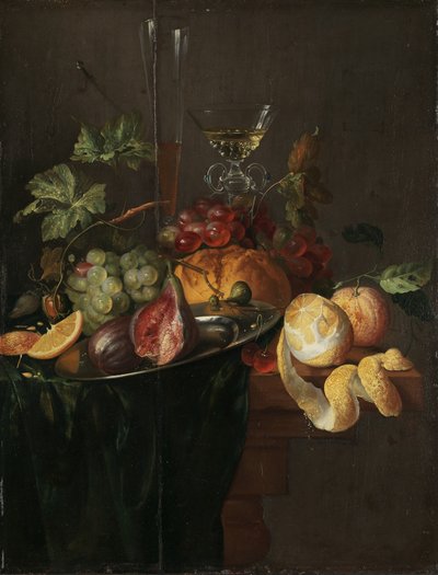 Norweski Bokmål:  Frukt og vin Owoce i wino autorstwa Jan Davidsz. de Heem