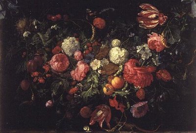 Martwa natura z kwiatów i owoców autorstwa Jan Davidsz de Heem