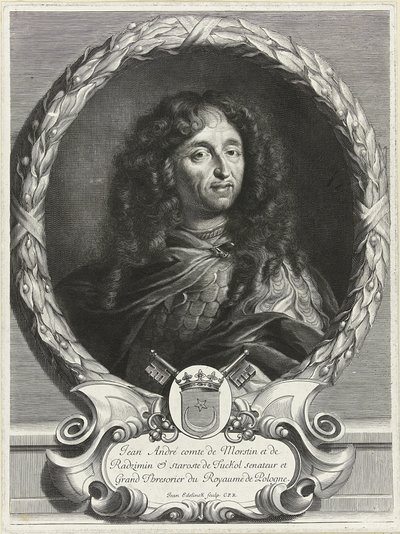 Portret poety Jana Andrzeja Morsztyna 1621-1693, lata 70. XVII wieku autorstwa Jan Edelinck