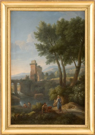 Krajobraz na moście autorstwa Jan Frans van Bloemen