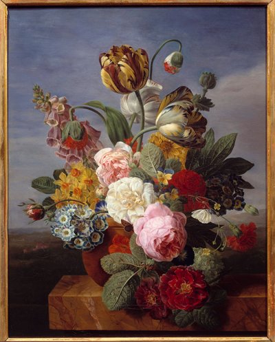 Kwiaty w wazonie Obraz Jana Fransa Van Daela (1764-1840) (ec.flam.) 1810 wym. 0,62x0,49 m Orlean, Muzeum Sztuk Pięknych autorstwa Jan Frans van Dael