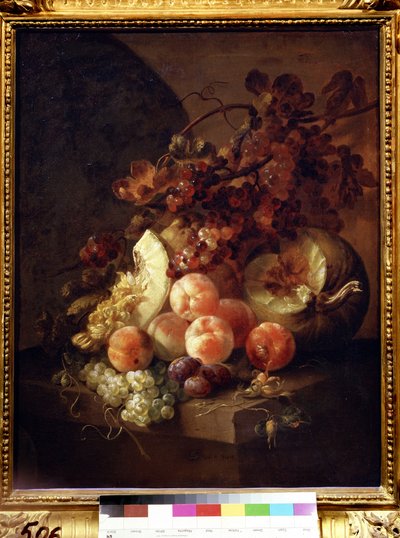Martwa natura z brzoskwiniami. Obraz Jana Fransa van Son (1658-1718). Olej na płótnie, 77 x 64 cm autorstwa Jan Frans van Son