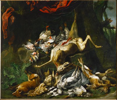 Martwa natura z obfitą zwierzyną (obraz na płótnie) autorstwa Jan Fyt