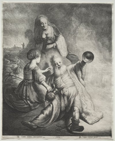Lot i jego córki, 1600s. autorstwa Jan Georg van Vliet