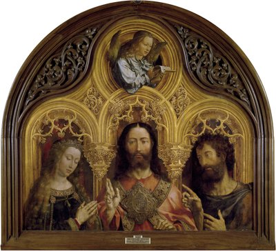 Chrystus między Maryją Dziewicą a św. Janem Chrzcicielem autorstwa Jan Gossaert
