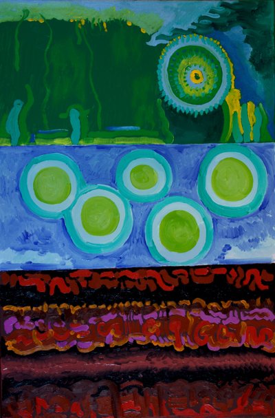 Kod, 2009 (olej na płótnie) autorstwa Jan Groneberg