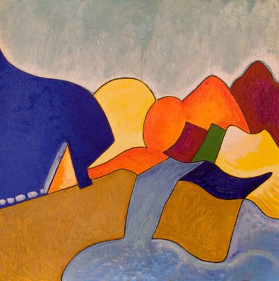 W moim śnie Monemvasia prezentuje się tak, 2006 (olej na drewnie) autorstwa Jan Groneberg