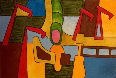 Inside the World of Caterpillars, 2007 (olej na drewnie) autorstwa Jan Groneberg