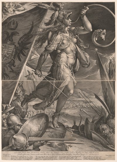 Bellona na czele armii imperialnych autorstwa Jan Harmensz. Muller