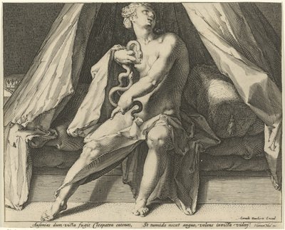 Śmierć Kleopatry autorstwa Jan Harmensz. Muller