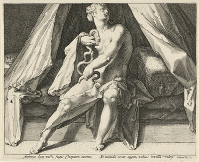 Śmierć Kleopatry autorstwa Jan Harmensz. Muller