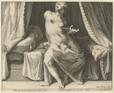 Śmierć Lukrecji autorstwa Jan Harmensz. Muller