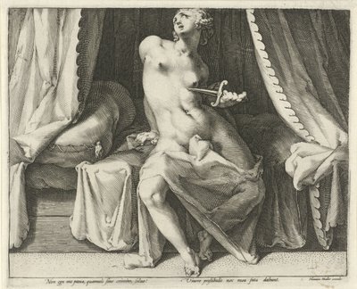 Śmierć Lukrecji autorstwa Jan Harmensz. Muller