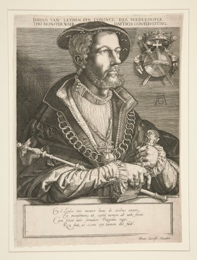 Jan Beuckelszoon (Jan van Leyden) autorstwa Jan Harmensz. Muller
