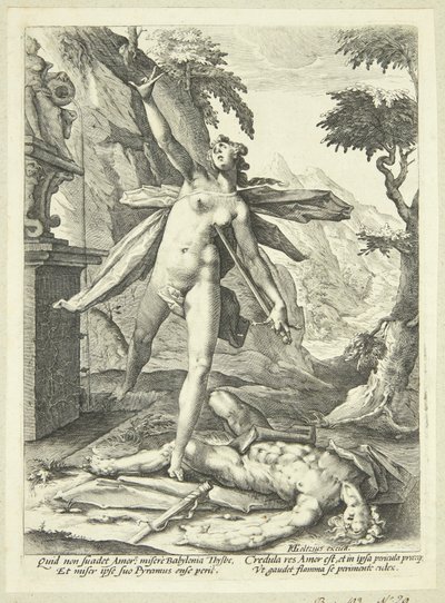 Pyramus i Thisbe autorstwa Jan Harmensz. Muller