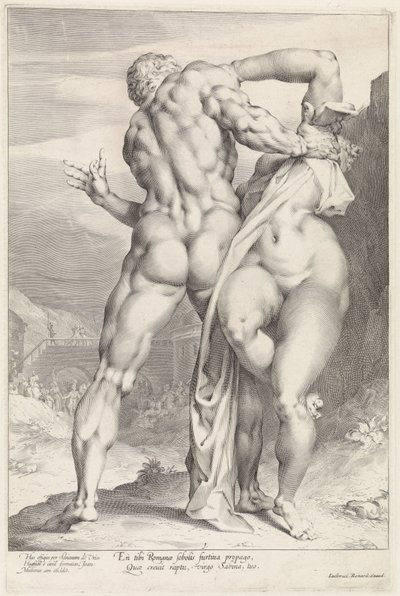 Napad Sabinki, widok z tyłu Napad Sabine Woman (tytuł serialu) autorstwa Jan Harmensz. Muller