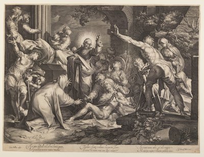 Wskrzeszenie Łazarza autorstwa Jan Harmensz. Muller