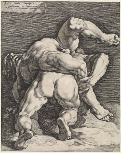 Dwóch zapaśników autorstwa Jan Harmensz. Muller