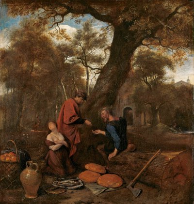 Erysichthon sprzedaje swoją córkę Mestrę autorstwa Jan Havicksz. Steen