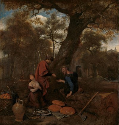 Erysichthon sprzedaje swoją córkę autorstwa Jan Havicksz. Steen