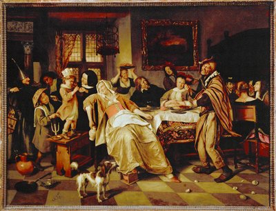 Ciasto na święto dwunastej nocy autorstwa Jan Havicksz. Steen