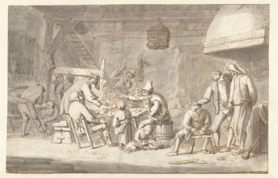 Scena karczmy z graczami w karty autorstwa Jan Havicksz. Steen