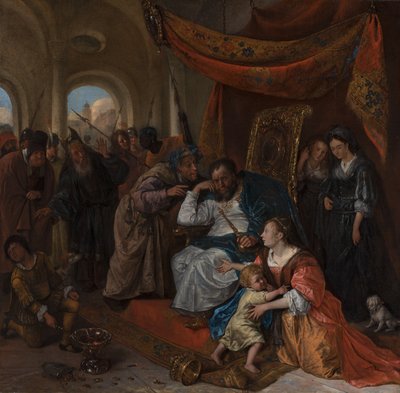 Korona Mojżesza i faraona, c.1670 autorstwa Jan Havicksz. Steen