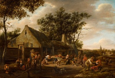 Chłopi tańczący w karczmie, ok. 1646-8 autorstwa Jan Havicksz. Steen