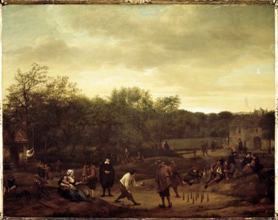 Chłopi grający w piłki w Holandii (malarstwo autorstwa Jan Havicksz. Steen