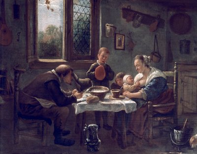 Modlitwa przed obiadem Jana Steena (1626-1679) autorstwa Jan Havicksz. Steen