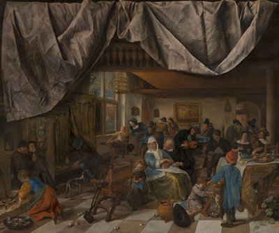 Życie człowieka, c. 1665 autorstwa Jan Havicksz. Steen