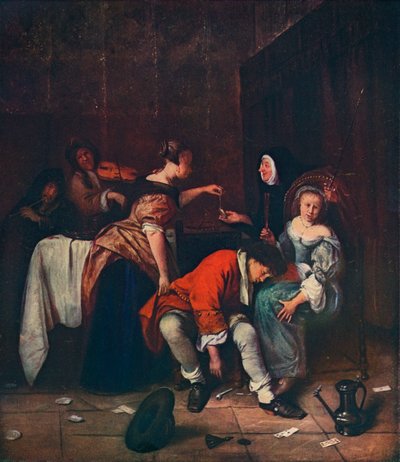 Zła firma, c1665 autorstwa Jan Havickszoon Steen
