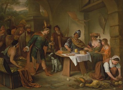 Manius Curius Dentatus i ambasadorowie Samnitów autorstwa Jan Havickszoon Steen