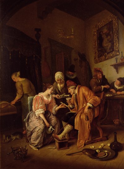 Chory starzec autorstwa Jan Havickszoon Steen